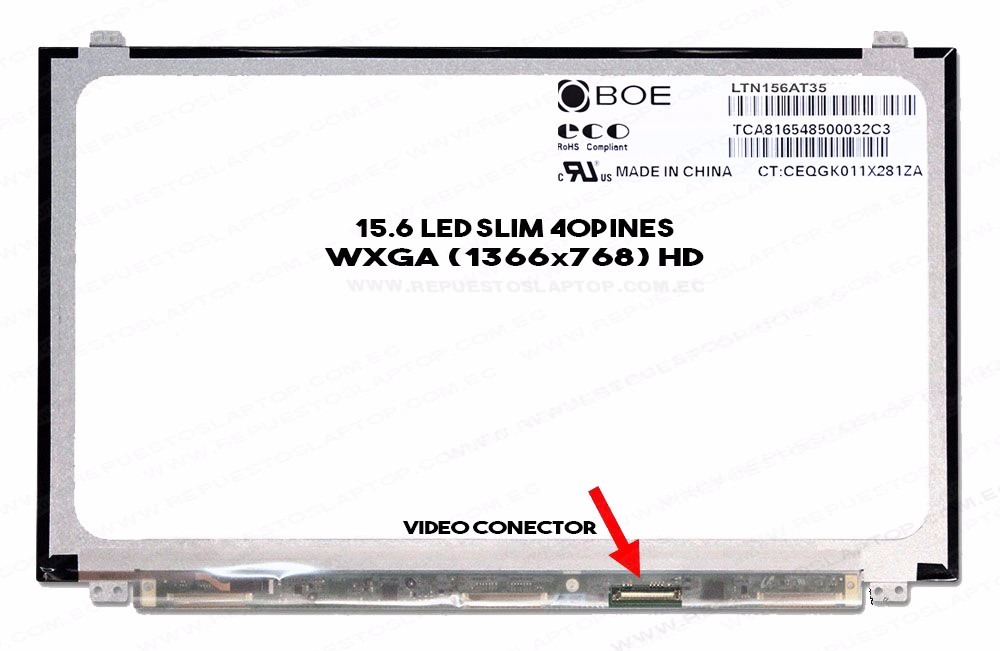 pantalla para laptop hp 15.6 pulgadas