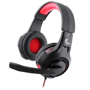 Auricular gaming Xtech Xth541 Ixion Negro Rojo ✅ para laptop pc venta gamer computadoras audífonos de celular parlantes teclados mouse comprar ecuador quito