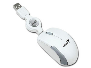 Mouse Genius Micro Traveler usb Blanco con cable - Laptop comprar venta quito ecuador