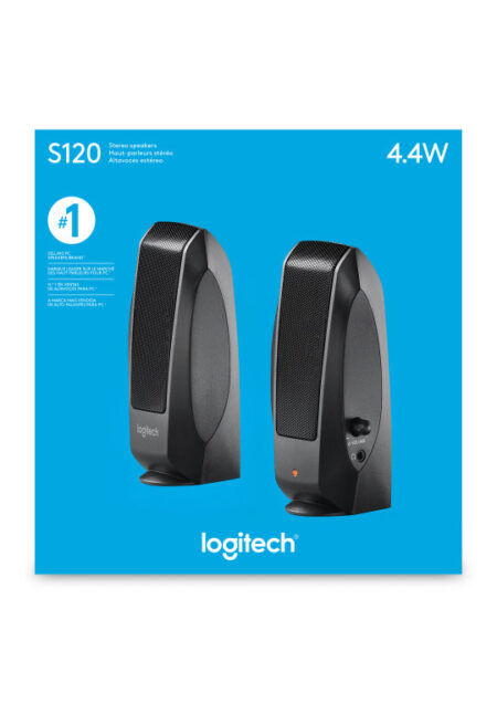 Parlantes Logitech S120 Negros 2.0 para Pc computadoras laptops Quito Ecuador