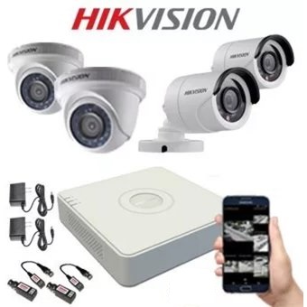 kit 4 camaras de seguridad hikvision 720p hd básico kit 4 camaras de seguridad hikvision 720p hd básico