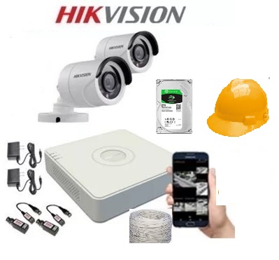 kit de 2 camaras de seguridad instalación para casa