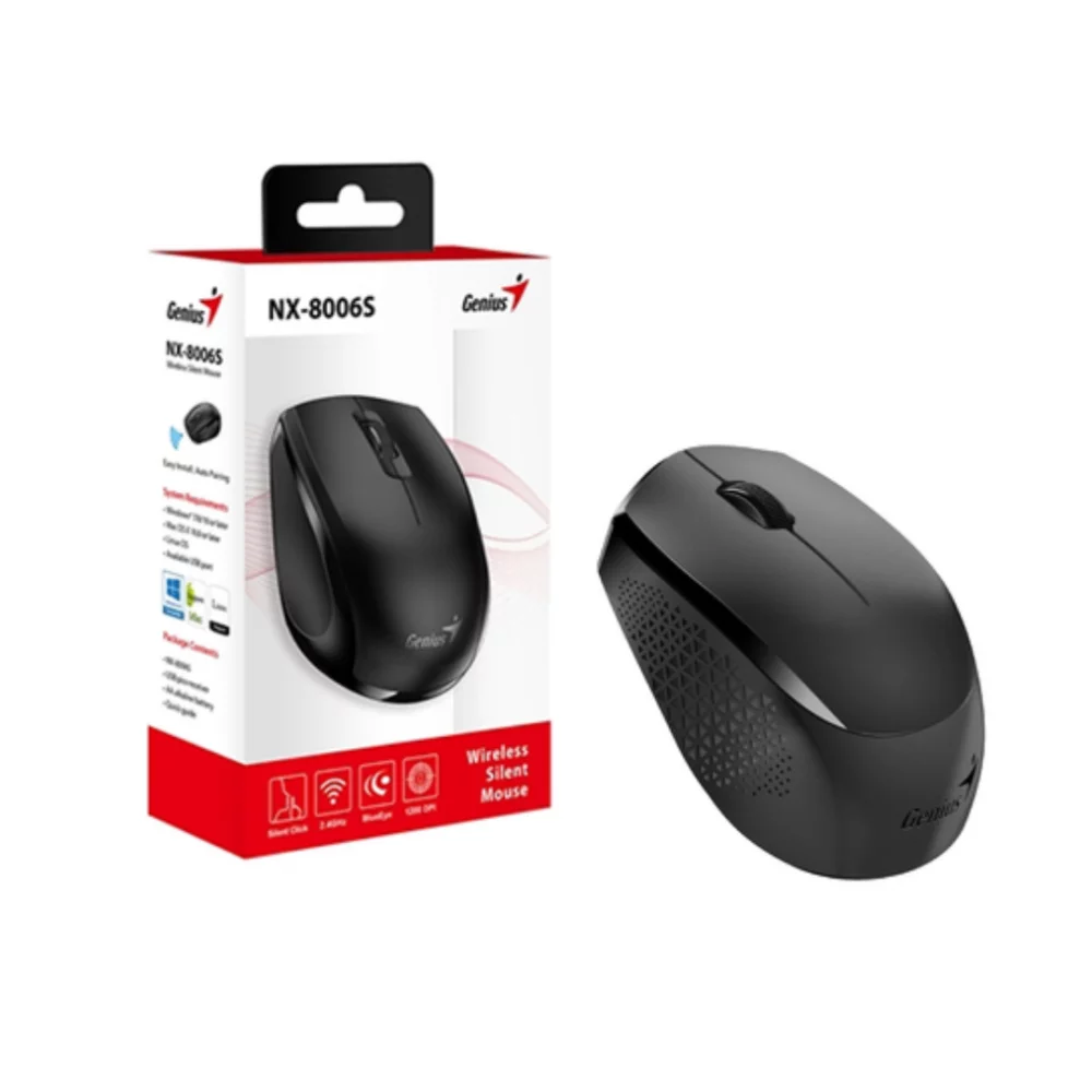 Mouse Genius Nx 8000s Inalámbrico Negro para Pc Laptop