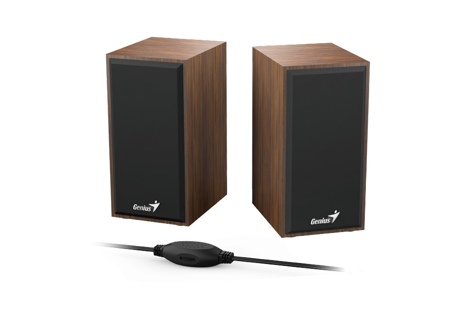 Parlante genius sp-hf 180 W2 madera cafe